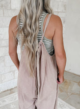 Load image into Gallery viewer, Elouise Mineral Washed Loose Fit Wide Leg Jumpsuit - Oatmeal