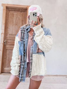 High Stakes Plaid Oversized Jacket