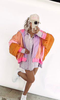 Perfect Summer Colorblock Hooded Jacket