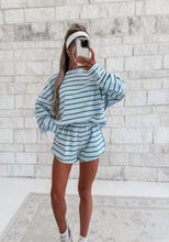 Load image into Gallery viewer, Casual Crush Striped Lounge Sweatshirt &amp; Short Set