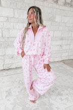 Load image into Gallery viewer, Just Like Spring Floral Waffle Half-zip Lounge Set