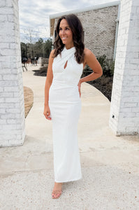 Pure Perfection White Halterneck Maxi