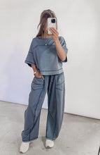 Load image into Gallery viewer, Point Of View Mineral Wash Barrel Pant Set