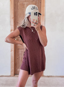 Cozy Outing Sweater Short Set