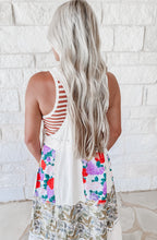 Load image into Gallery viewer, Some Fresh Air Vintage Floral Contrast Overall Dress