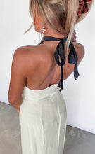 Load image into Gallery viewer, Bora Bora Contrast Halter Maxi - Butter/Black (FINAL SALE)