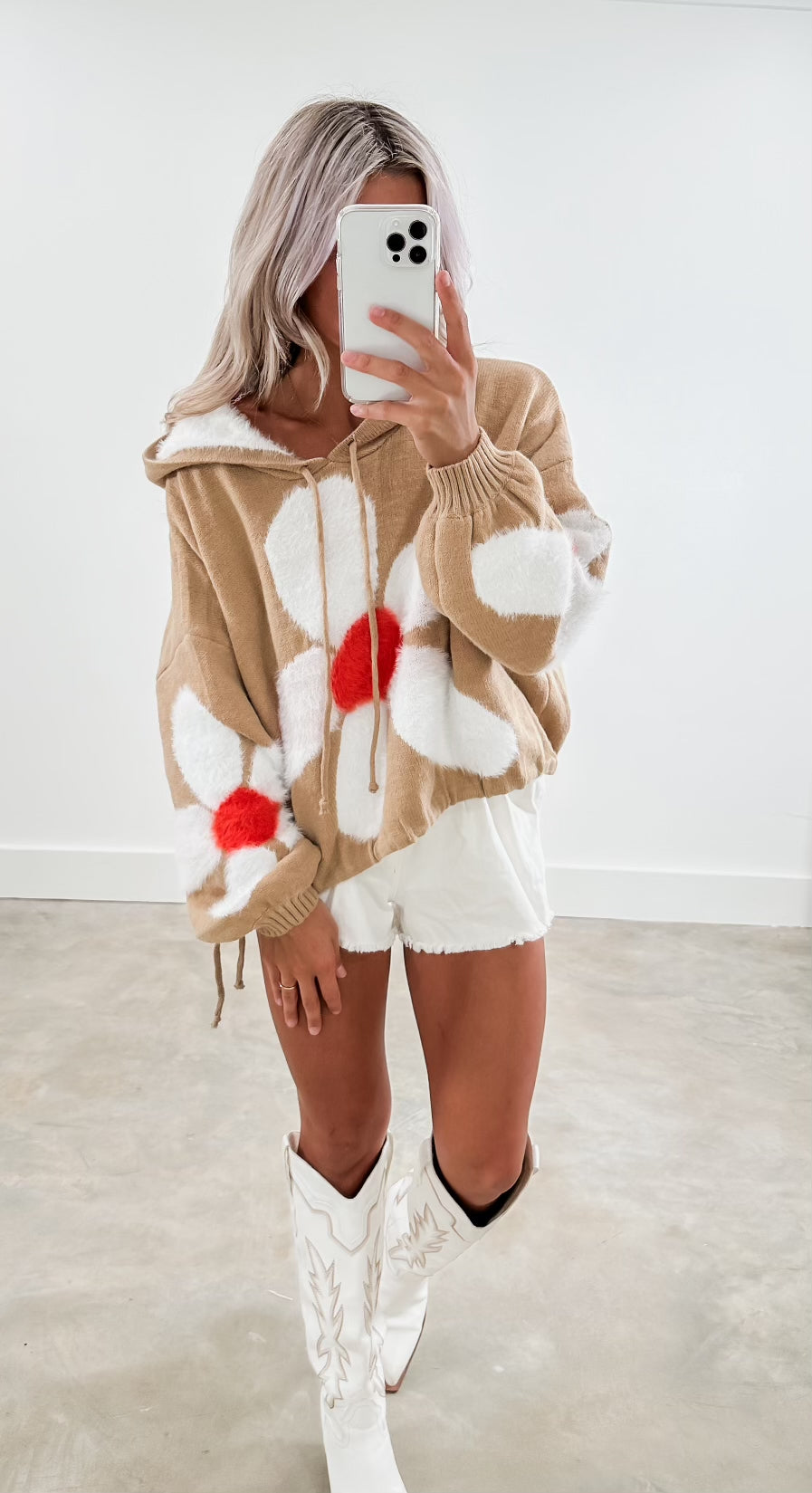 Macie Floral Hooded Sweater