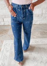 Load image into Gallery viewer, Starting Fresh High Rise Embroidered Jeans