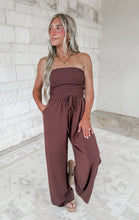 Load image into Gallery viewer, Far From Here Smocked Tube Jumpsuit - Brown