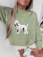 Load image into Gallery viewer, Poodle Knit Sweater - Spring Green