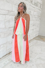 Load image into Gallery viewer, Summer Sunset Panel Halter Maxi