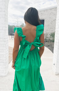 Flattering Feeling Green Maxi