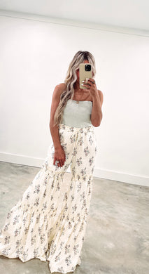 In A Field Boho Tiered Cream Pants