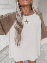 Load image into Gallery viewer, Cut Out For It Color Block Washed Cotton Top