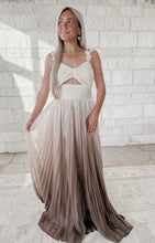 Load image into Gallery viewer, Whispering Woods Ombré Pleated Maxi Dress