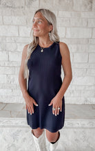 Load image into Gallery viewer, Made My Night Ribbed Black Dress