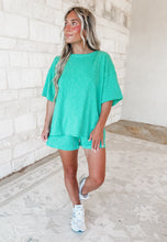 Load image into Gallery viewer, Amaya Textured Knit Top and Shorts Set - Green
