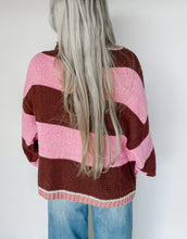 Load image into Gallery viewer, Love You More Long Sleeve Drop Shoulder Stripe Sweater (FINAL SALE)