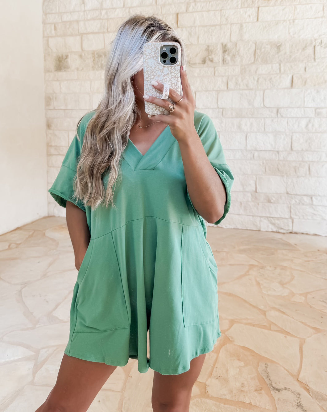 Georgia Green Romper