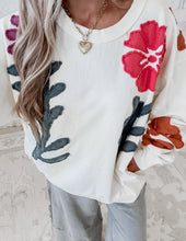 Load image into Gallery viewer, Growing Gardens Flower Patch Oversized Sweatshirt - Natural