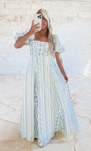 Load image into Gallery viewer, Thinking Of You Blue Puff Sleeve Midi