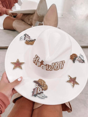 Howdy Sequin Patch Hat