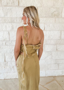 Indie One Shoulder Maxi- mocha