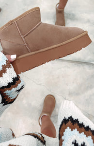 Winter Wonderland Camel Fur Mini Boots