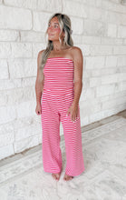 Load image into Gallery viewer, The Marina Striped Knit Tube Top and Pants Set - Pink/Cherry