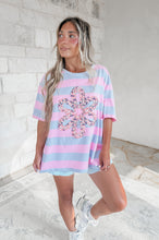 Load image into Gallery viewer, Sweet Stripe Bloom Tee