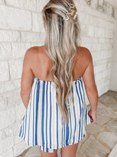 Load image into Gallery viewer, Palm Springs Multi Striped Strapless Trapeze Top and Shorts Set