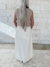 Load image into Gallery viewer, Just Between Us Chunky Sweater Midi Dress - Latte/Cream