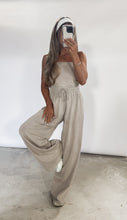 Load image into Gallery viewer, Cocoa Cloud Strapless Acid Wash Jumpsuit - Ash Mocha