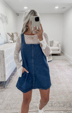 Load image into Gallery viewer, Time After Time Square Neck Denim Dress