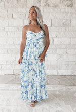 Load image into Gallery viewer, Across The Boardwalk Ruffle Tiered Maxi - Blue