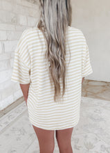 Load image into Gallery viewer, Hello Sunshine Short Sleeve Round Neck Striped Tee &amp; Mid Rise Skort Set - Butter