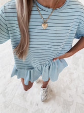 Load image into Gallery viewer, Make It Count Striped Tee + Poplin Short Set