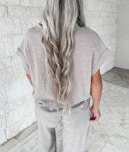 Load image into Gallery viewer, Can’t Miss This Washed Slub Short Sleeve Tee &amp; Long Pants Set - Ash Mocha