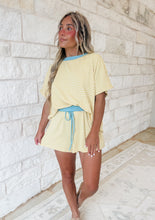 Load image into Gallery viewer, Vacay Mode Loose Fit Striped Knit  &amp; Mini Shorts Set