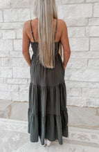 Load image into Gallery viewer, Coming Back Around Cotton Scoop Neck Tiered Midi Dress