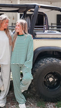 Load image into Gallery viewer, Weekend Plans Stripe Oversized Round Neck Top &amp; Wide Leg Pants Set
