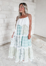 Load image into Gallery viewer, Golden Fields Patchwork Floral Dress