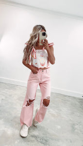Girl’s Girl Pink Flare Jeans