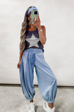 Load image into Gallery viewer, Midnight Star Patch Stud Vintage Washing Ribbed Sleeveless Top
