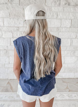 Load image into Gallery viewer, Play It Safe Dyed Sleeveless Top - Dark Navy