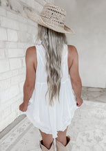 Load image into Gallery viewer, Happy For You V-Neck Lace Trim Flowy Romper - Off White