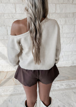 Load image into Gallery viewer, Welcome Home Asymmetrical One Shoulder Sweater Top - Cream