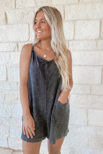 Baylee Black Casual Romper (FINAL SALE)