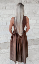Load image into Gallery viewer, Take Another Chance Brown Midi Dress