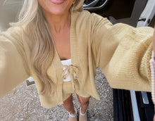 Load image into Gallery viewer, Wherever We Go Tie Knit Cardigan &amp; Short Lounge Set
